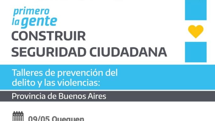 Llega esta semana a Necochea el programa nacional Construir Seguridad Ciudadana