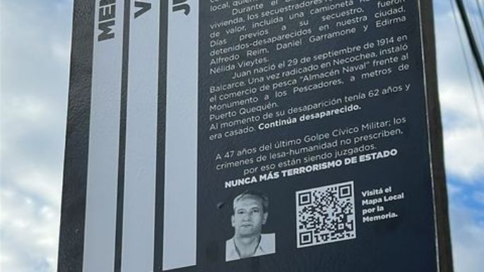 Falsedad ideológica: El cartel sobre un desaparecido que el intendente instaló sólo para hacer campaña