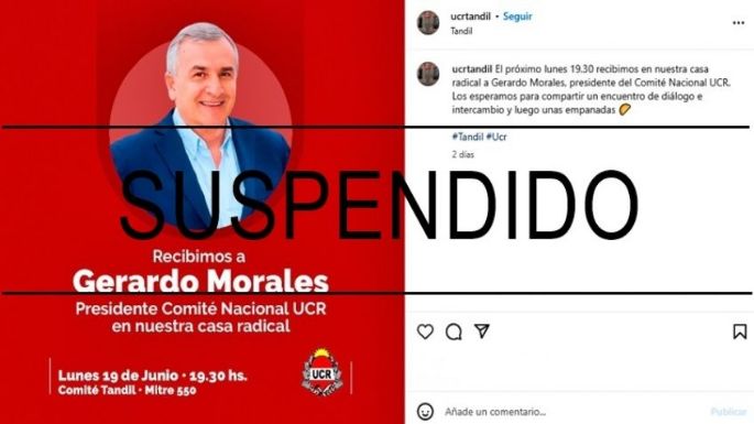 Gerardo Morales suspendió una visita a Tandil por rumores de escraches