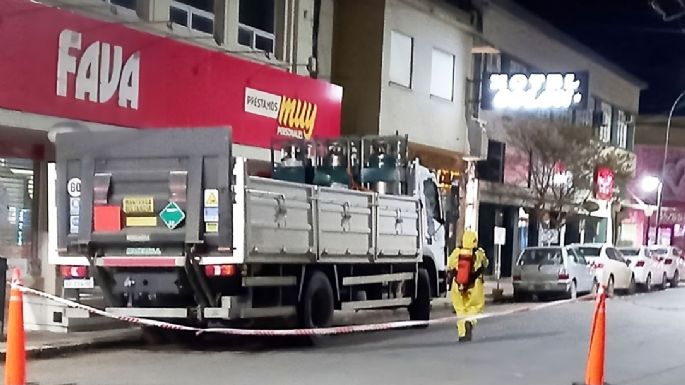 Un camión derramó nitrógeno en pleno centro