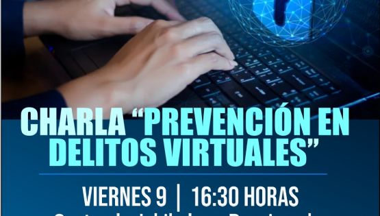 Charla sobre prevención de delitos virtuales en San Cayetano