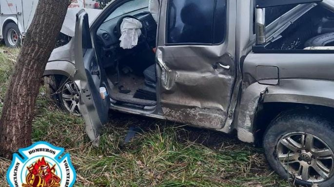 Ruta 73: Destruyó su camioneta al despistarse