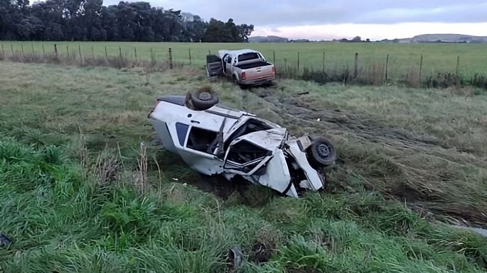 Trágico accidente en ruta 55: Un hombre murió en un violento choque frontal