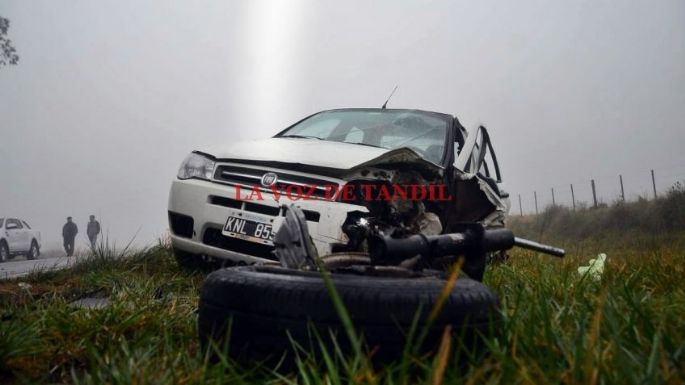 Dos heridos en un violento accidente en la ruta 30