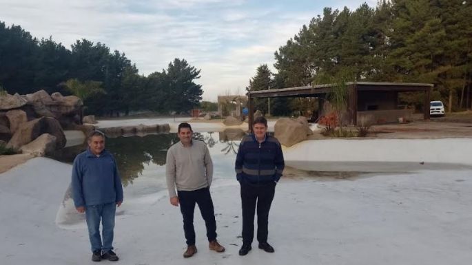 Gargaglione recorrió los avances de las obras en Balnerario San Cayetano