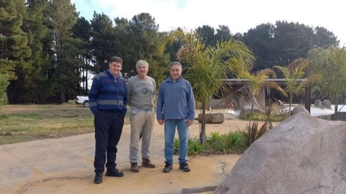 Gargaglione recorrió los avances de las obras en Balnerario San Cayetano