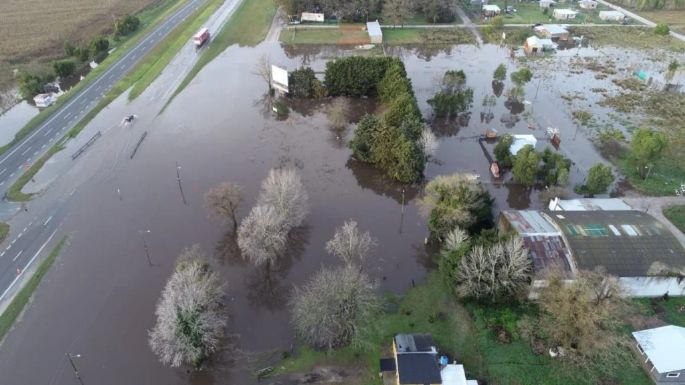 Se inundó la ruta 2 a la altura de la zona norte de Mar del Plata