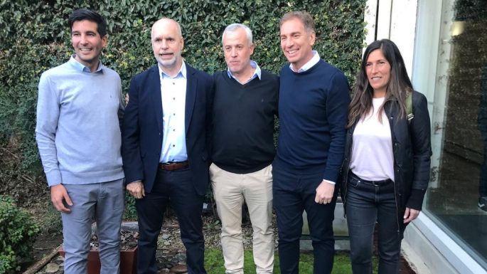 Migueles junto a Larreta y Santilli en el lanzamiento del programa “Los 100 Tandiles”