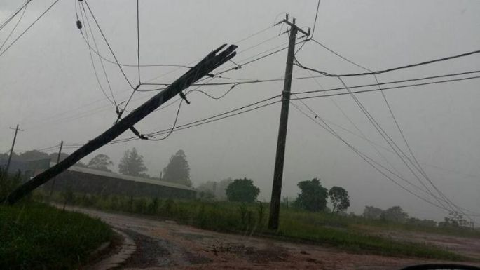 Temporal en Necochea: Ráfagas de 70 km/h y algunos destrozos