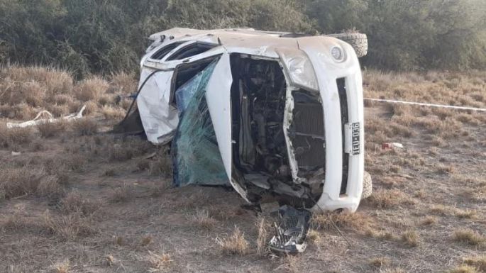 Ruta 38: Un necochense herido tras volcar su camioneta junto a otros 3 ocupantes