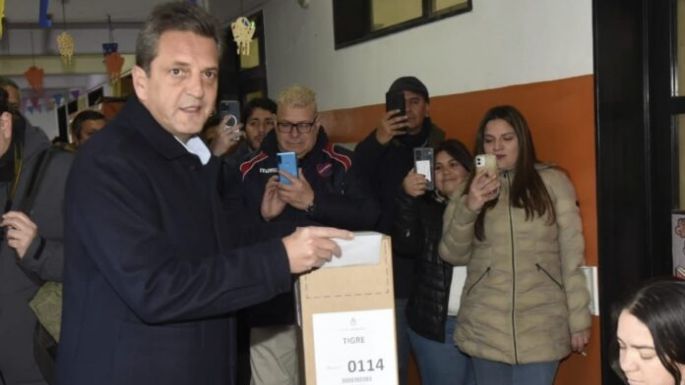 Sergio Massa fue el primer candidato a Presidente en votar