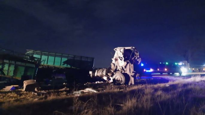 Trágico accidente en Ruta 51: Dos choferes murieron en choque frontal entre camiones