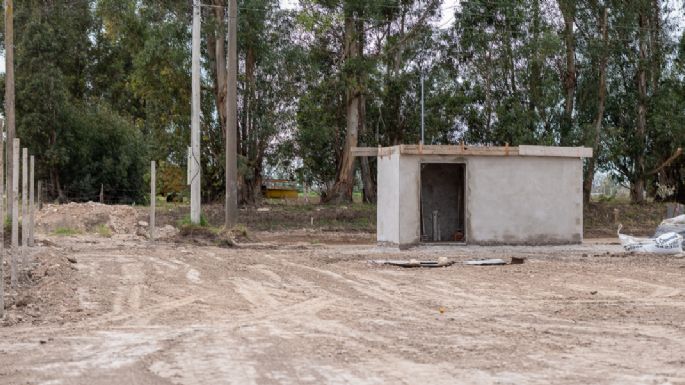 San Cayetano: Instalan una estación de bombeo para la ampliación de la red de cloacas