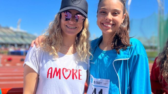 Atleta de San Cayetano en la final de los Juegos Evita