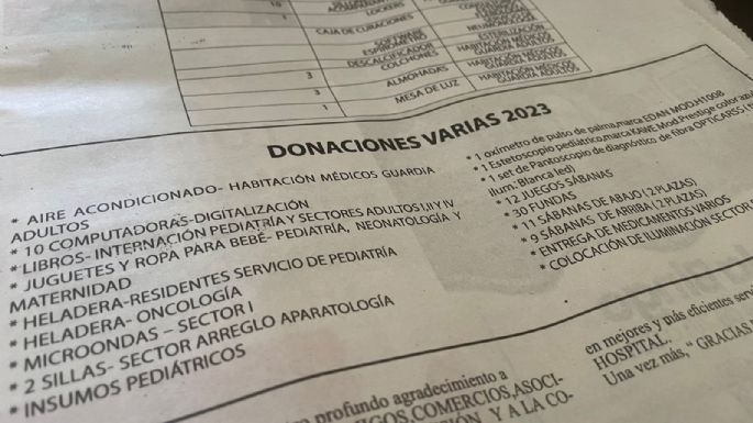 Aparatos, insumos y medicamentos: La lista de todo lo donó la Cooperadora al Hospital Municipal en 2023