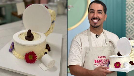 BakeOff: Nacho Elizalde presentó una torta con forma de inodoro recordando a Necochea