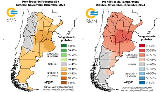 El SMN anticipa un trimestre con lluvias inferiores y temperaturas elevadas en la Provincia