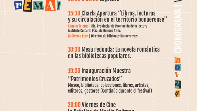 Comienza el 6° Festival Regional del Libro y las Lecturas Populares “Rema que Rema”