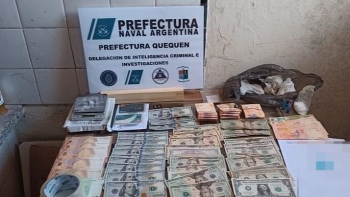 Un detenido con 82 millones de pesos, drogas y armas en Quequén