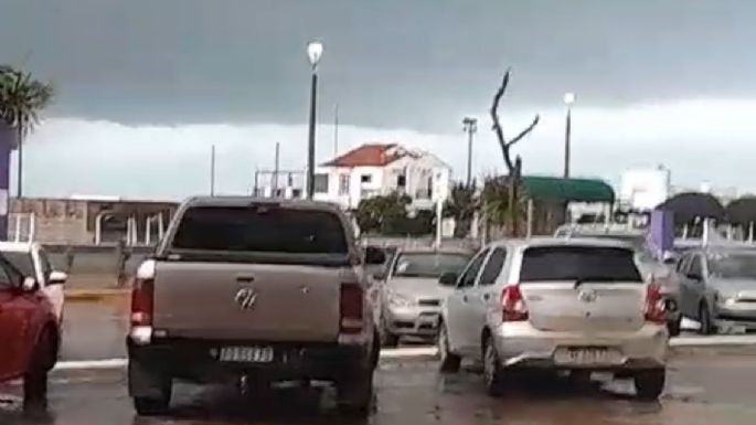 Una lluvia torrencial cayó sobre Necochea y Quequén