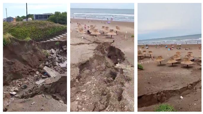 Video: Se derrumbó un sector de acantilados de Sotavento