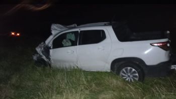 Accidente en Ruta 55: Cuatro heridos en un choque entre dos camionetas