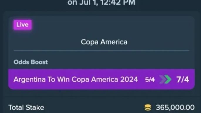 Connor McGregor apostó 365 mil dólares a que Argentina gana la Copa América