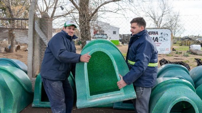 San Cayetano compró 30 cuchas para su guardería canina