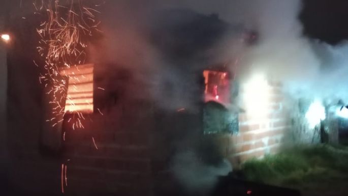 Se incendió una vivienda en construcción