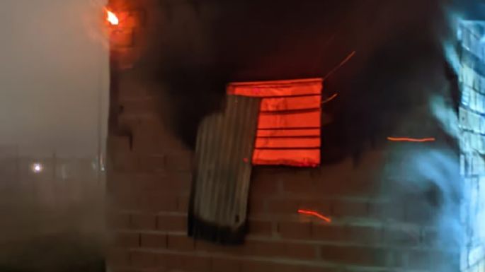 Se incendió una vivienda en construcción