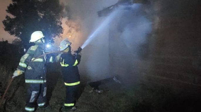 Se incendió una vivienda en construcción