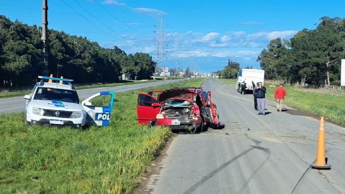 Ruta 88: Un herido tras un choque por alcance entre un auto y un camión